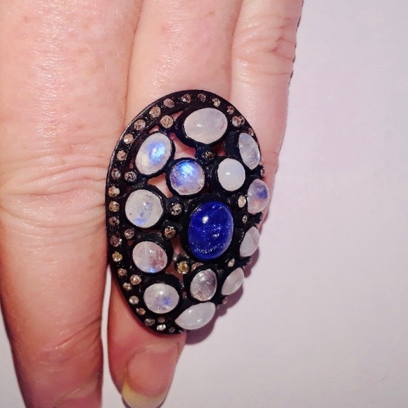 FINAL PRICE 👛👛NWOT $850.00 RETAIL VALUE TANZANITE MOONSTONE RING - Picture 3 of 12